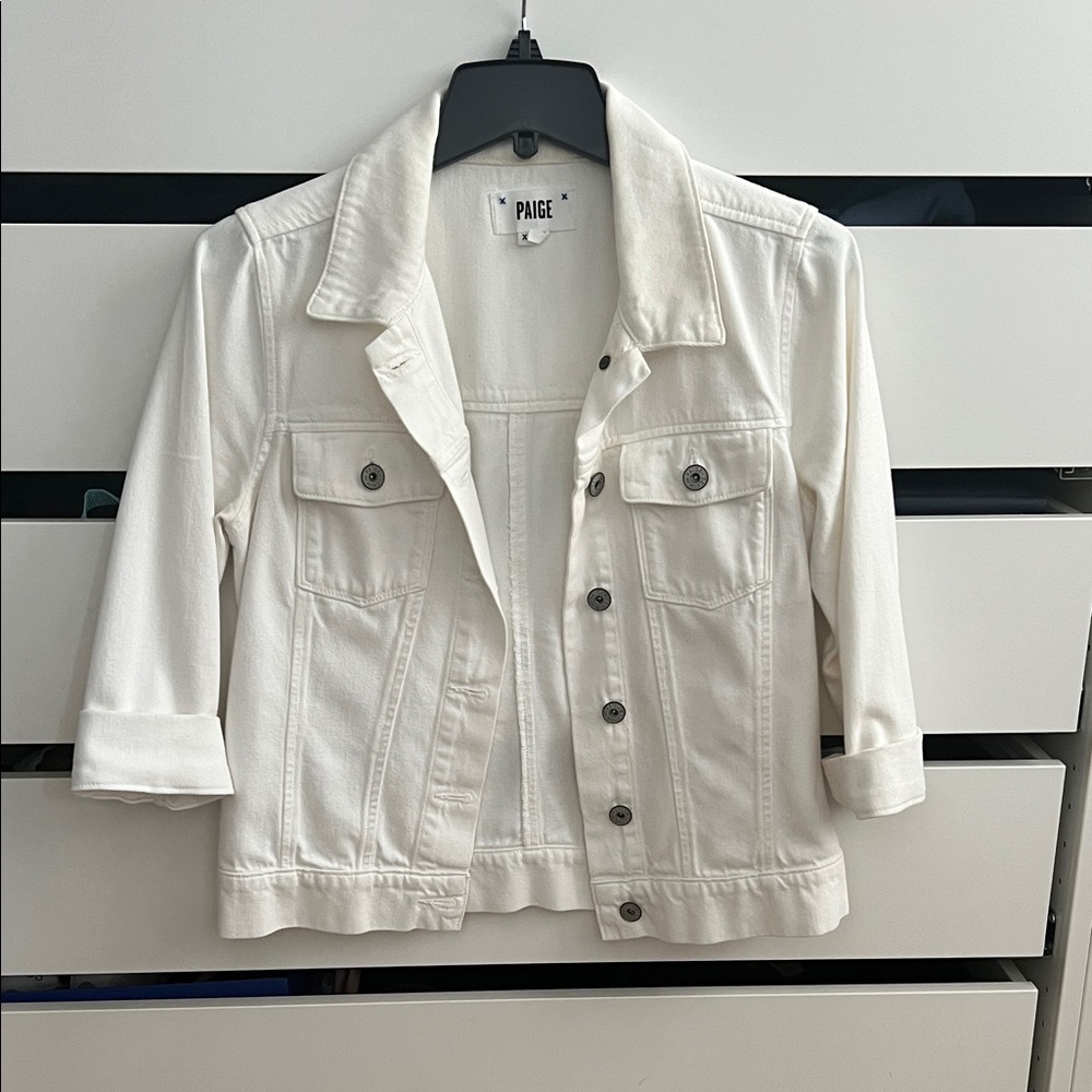 PAIGE Women's Cream Jean Jacket
